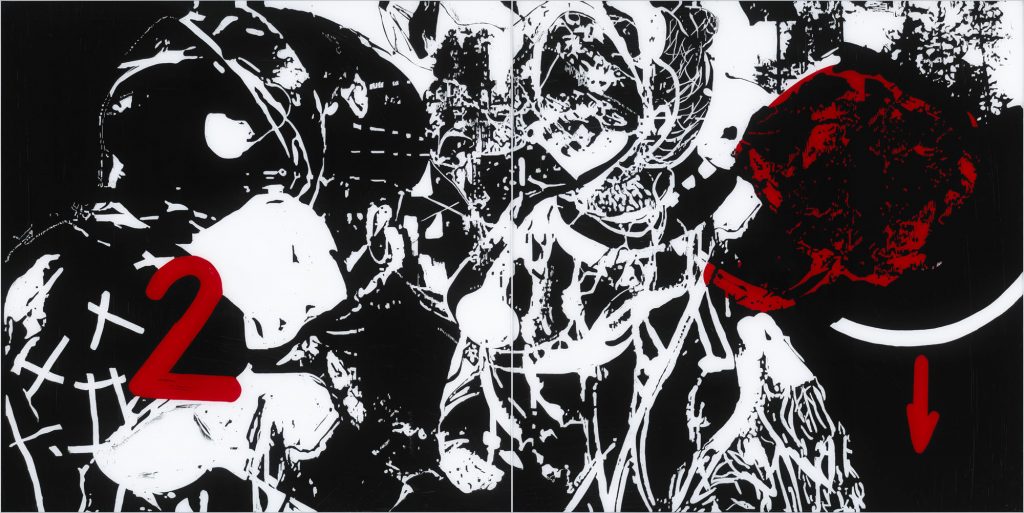 the pulpproject / red3?, 100 x 200 cm, acrylic on acrylic glass , 2009