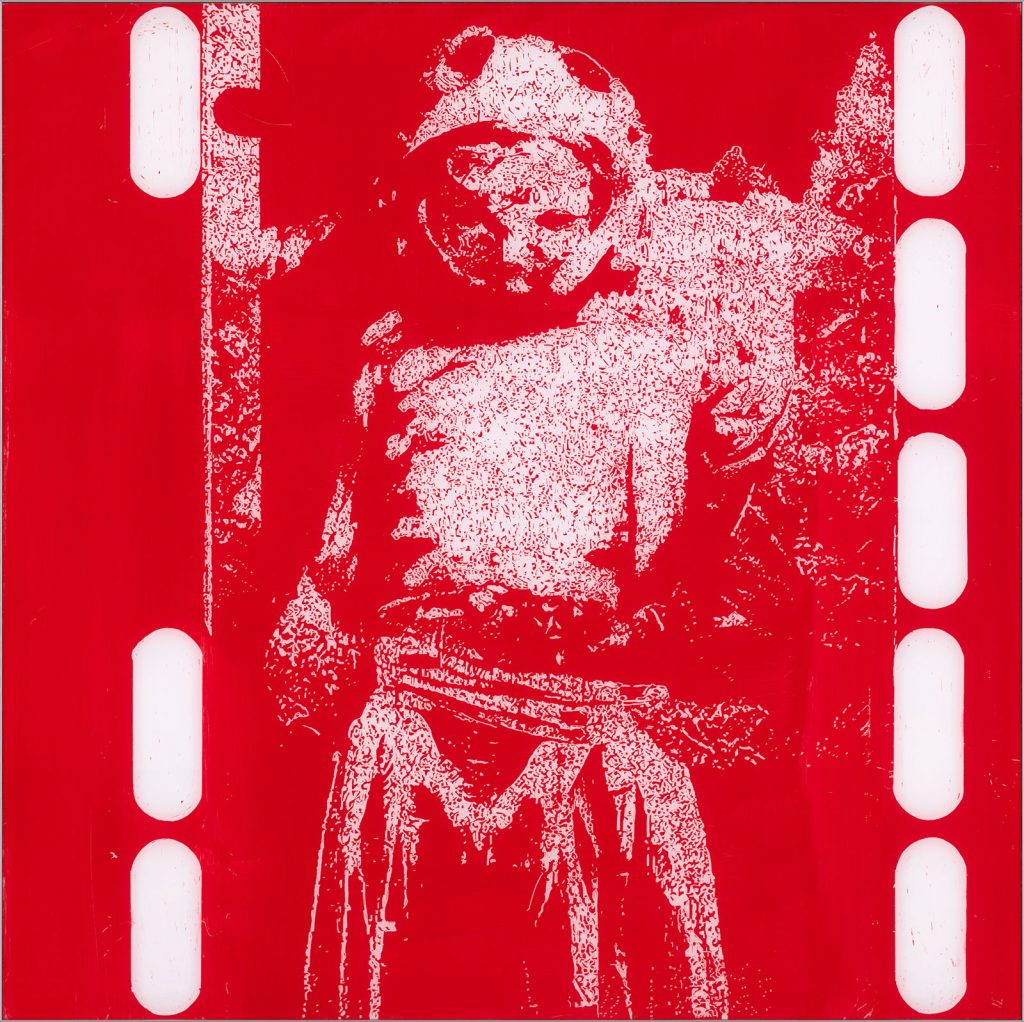 the red chamber 10, 2011, acrylic on acrylic glass, 100 x 100 cm