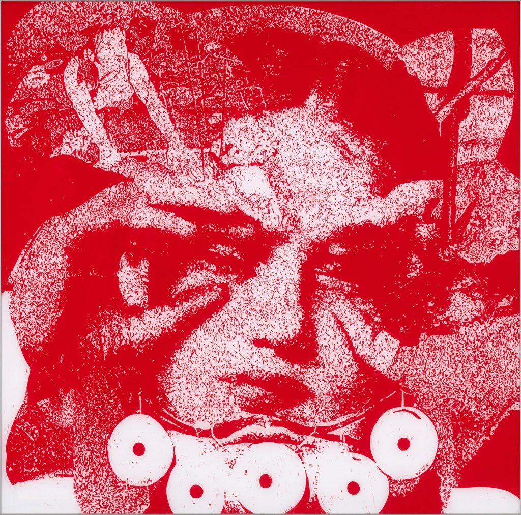 the red chamber 9, 2011, acrylic on acrylic glass, 100 x 100 cm