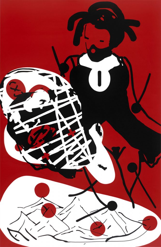 redlabel song1, acrylic on plastics, 200 x 130 cm, 2007
