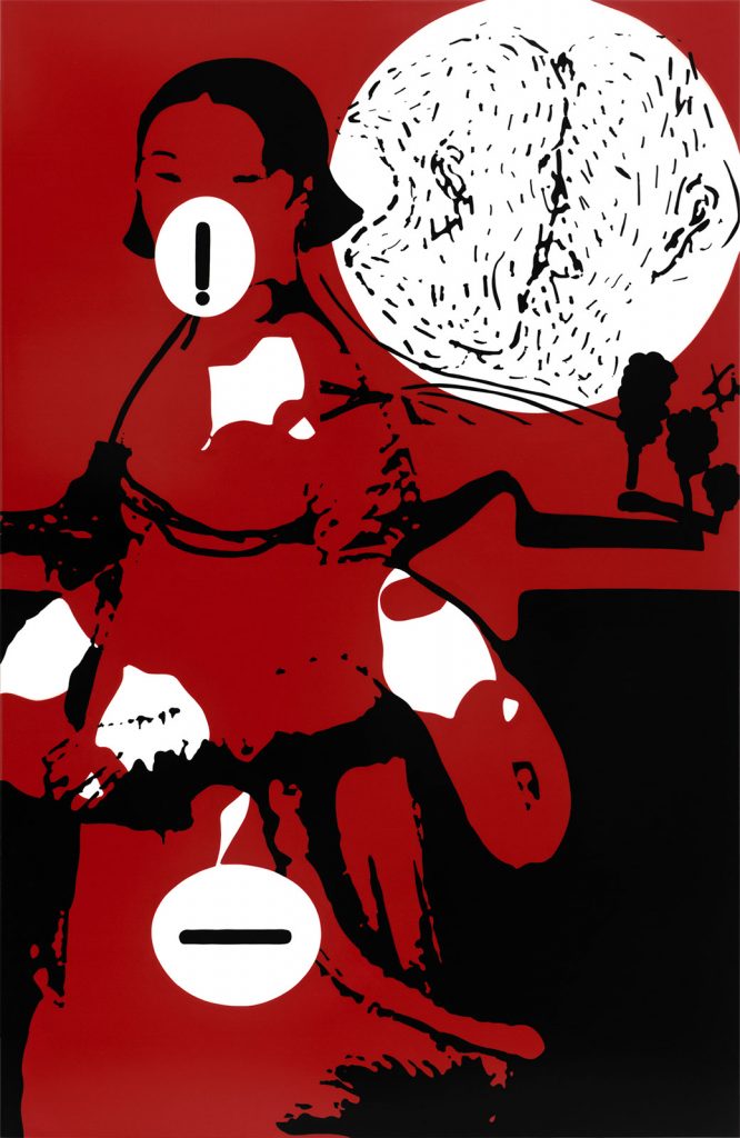 redlabel song2, acrylic on plastics, 200 x 130 cm, 2007